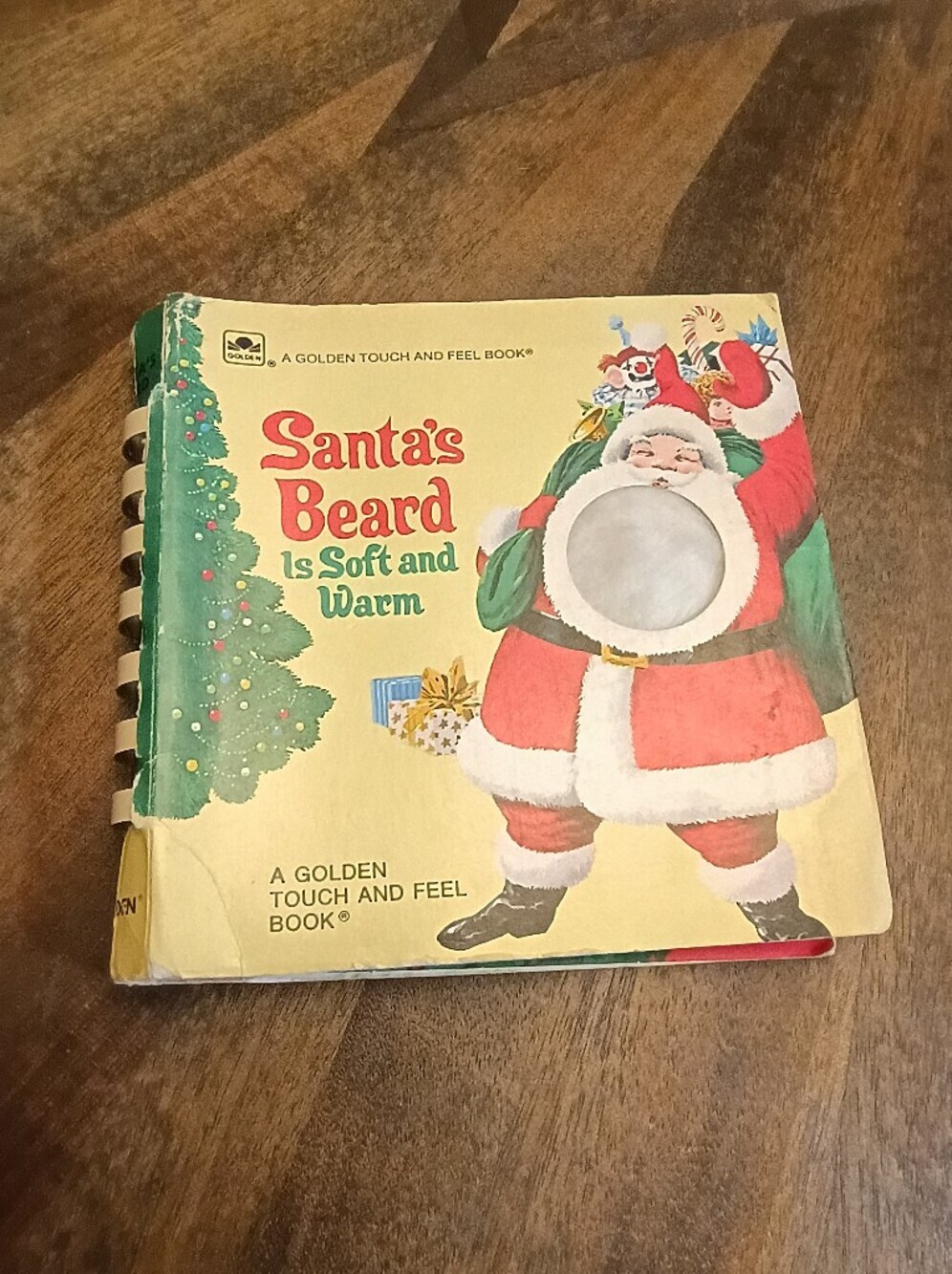Vintage 1974 Santa's Beard Is Soft and Warm Golden Touch & Feel Christmas Book